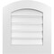 Ekena Millwork Arch Top Surface Mount PVC Gable Vent: Non-Functional, w/ 3-1/2"W x 1"P Standard Frame, 20"W x 20"H GVPAR20X2001SN - alternate 1